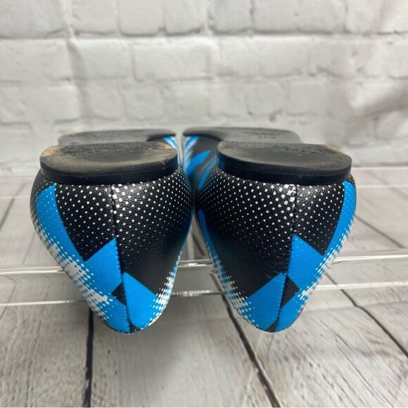 Prada Women's Black Graffiti Eye Pointed Toe Luxury Flat Shoe IT 37.5 / US 7 - Picture 10 of 13